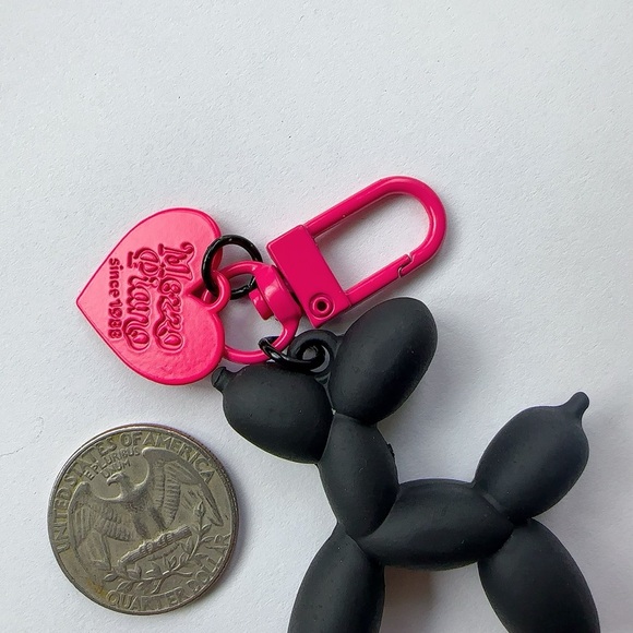 10 Sets ( 10 Pink + 10 Black) Pink and Black Balloon Dog Keychains Mezzo - Picture 4 of 8